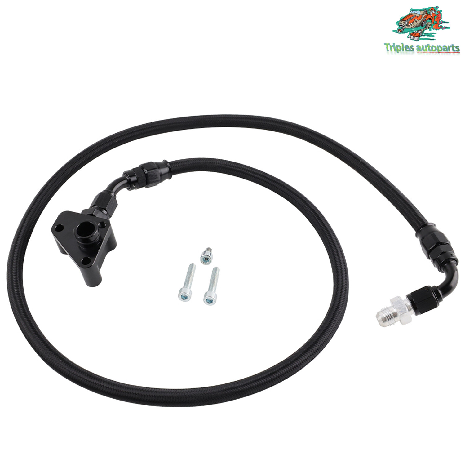 New Black Power Steering Line Kit For 2005-2006 DC5 RSX Type-S & K-Swap EG/EK/DC