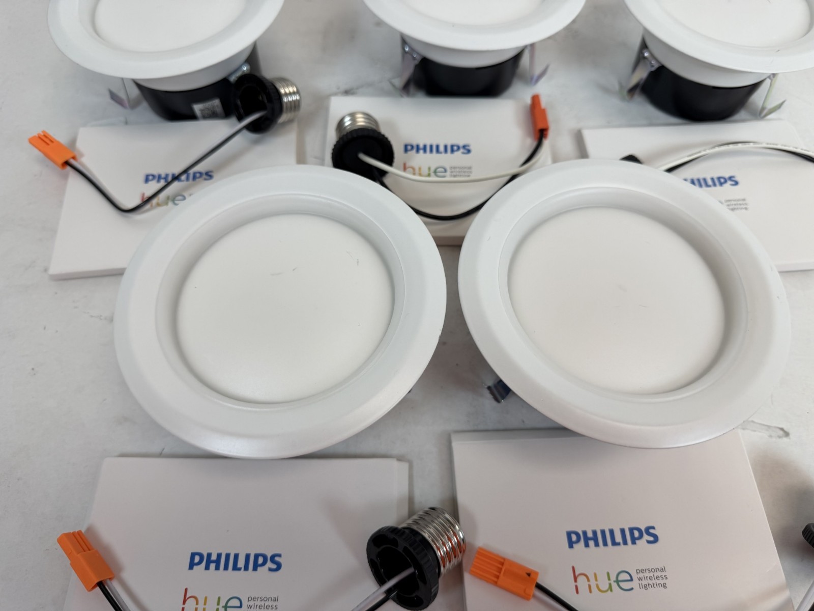 Lot of 5 - Philips Hue White & Color Ambiance 4" Retrofit Recessed Downlight