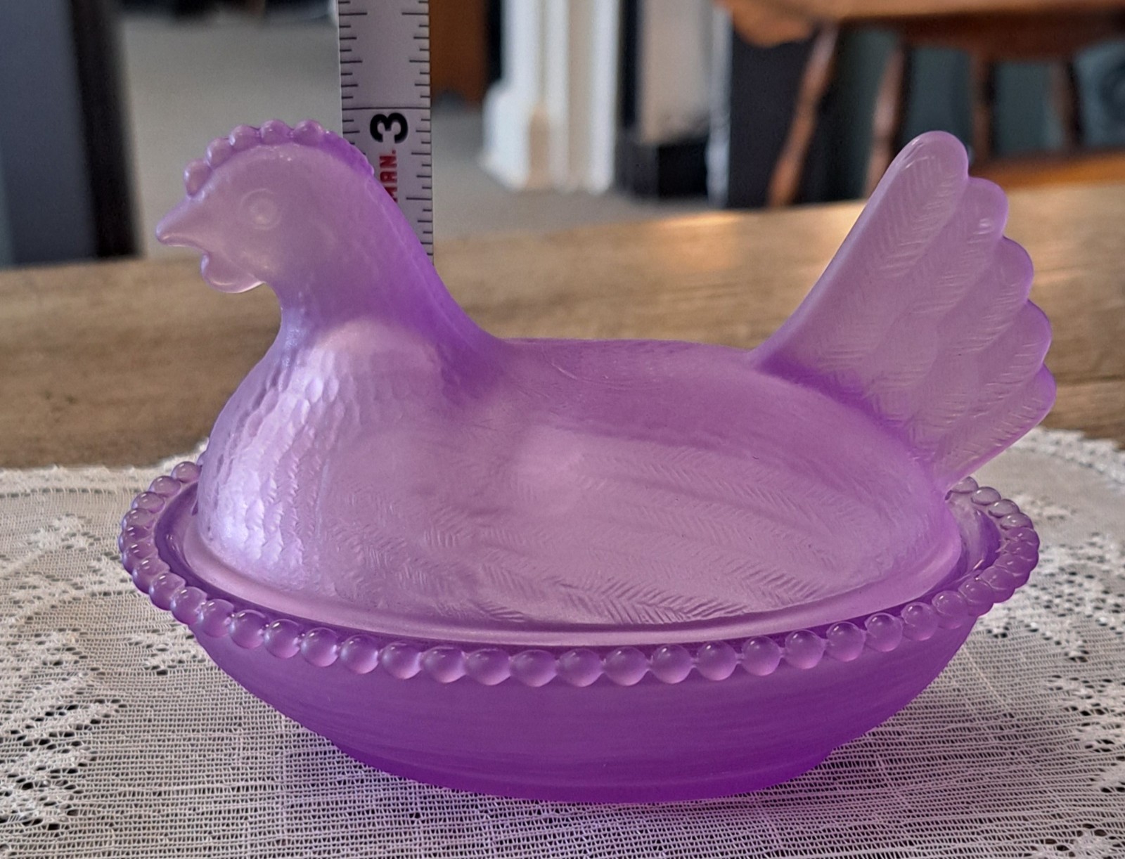 Set Of 6 Hen On Nest, COMPLETE SET OF SATIN ROSE'S CLOSET