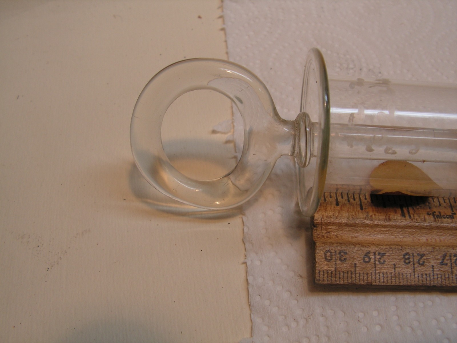 Vintage Glass Syringe Antique P J McElroy Surgeon Medical Apothecary Unused?