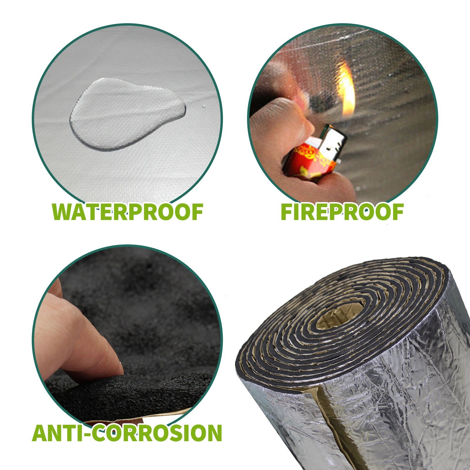 160"x 39" Sound Heat Proofing Car Auto Sound Deadener Insulation Underlay Mat