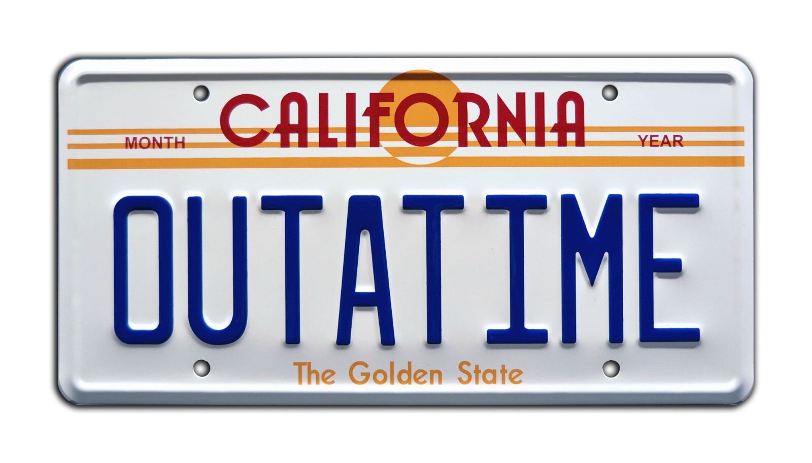 Back to the Future | Delorean | OUTATIME | STAMPED Replica Prop License Plate