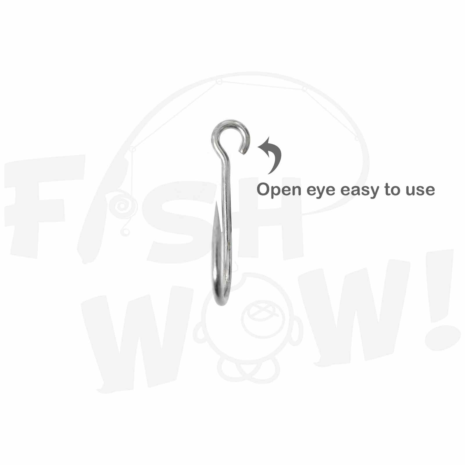 1/0 2/0 3/0 4/0 5/0 6/0 7/0 8/0 9/0 6X Siwash Nickel Hook Open Eye 20 50 100 lot