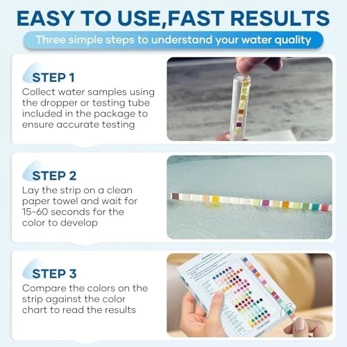 New 16 in 1 Drinking Water Testing Kits - 100 Strips (10 Strips Per Pouch) NIB