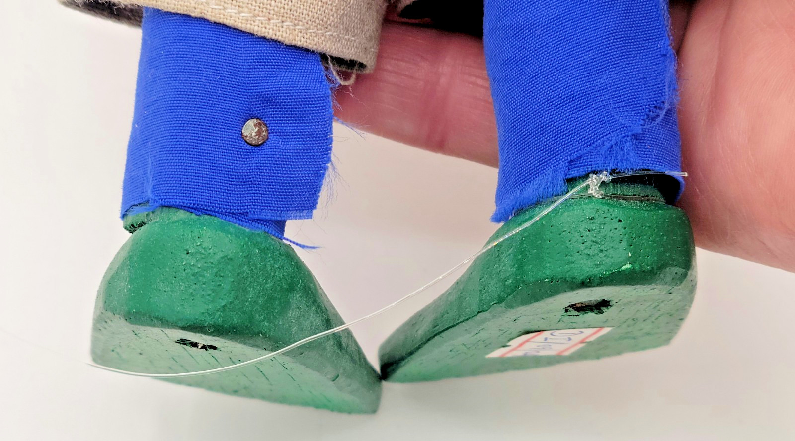 Sri Lanka RUKADA Marionette Puppet VINTAGE Wood Lankan HAND MADE Folk Art Figure