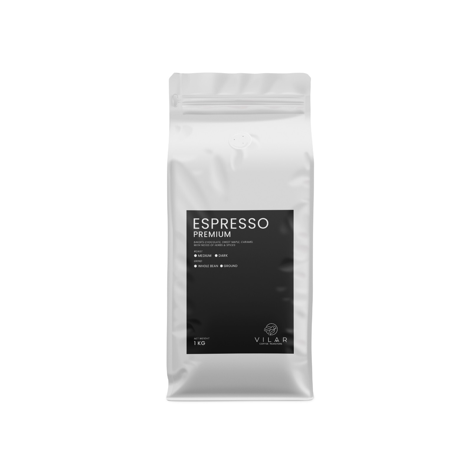 Fresh Espresso Coffee Beans Medium or Dark Roast - Premium Blend - 1 Kg (2.2 Lb)