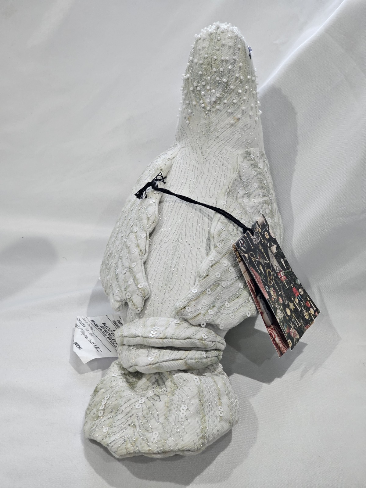 John Derian Target Dove Pillow Sequined Embroidered Beaded Decorative