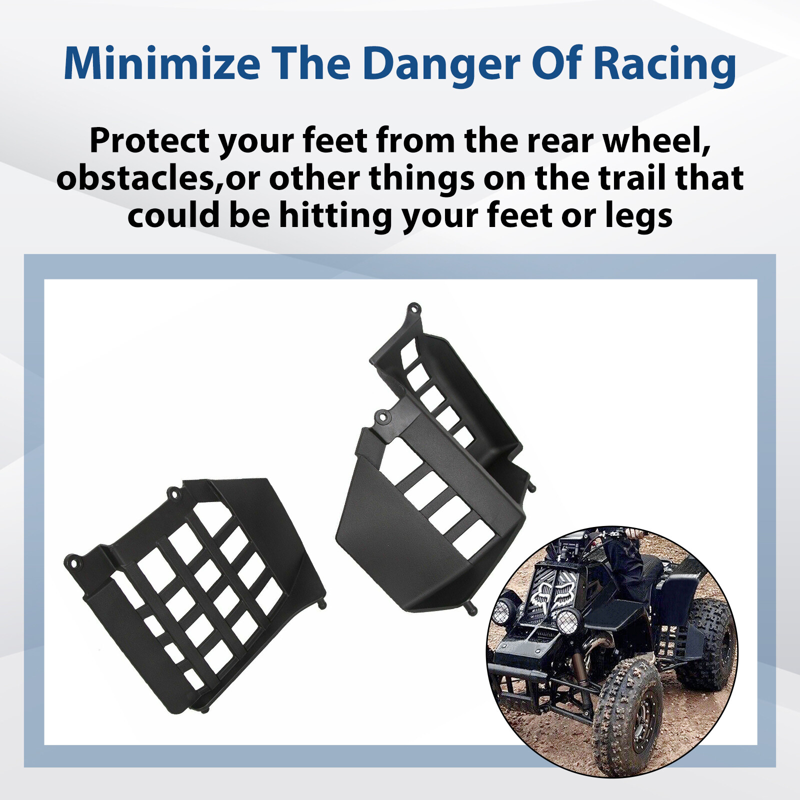 Heel Guard Nerf Bar Plastic Left & Right For Yamaha Banshee YFZ350 87-06 1990