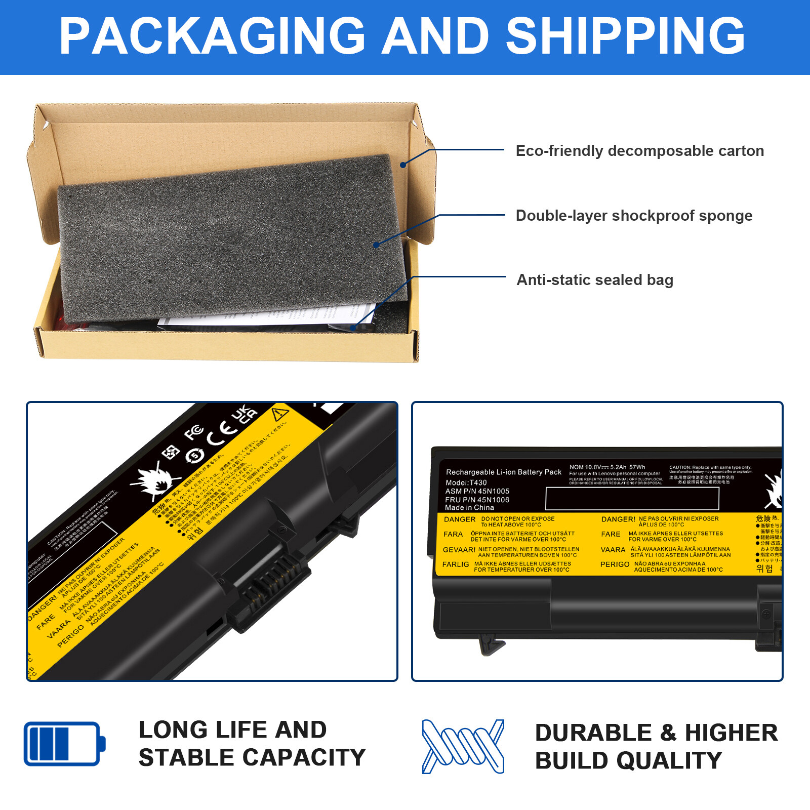 Lot 70+ Battery For Lenovo ThinkPad T430 T530 L430 L530 W530 0A36303 45N1001