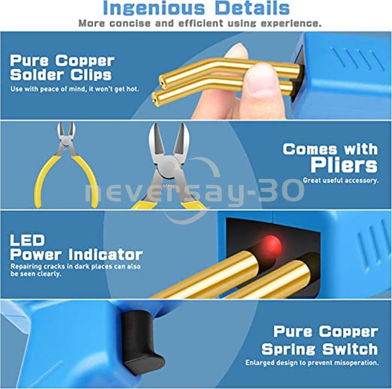 Hot Stapler Car Bumper Fender Welder Gun Plastic Repair Kit 1000 Staples New