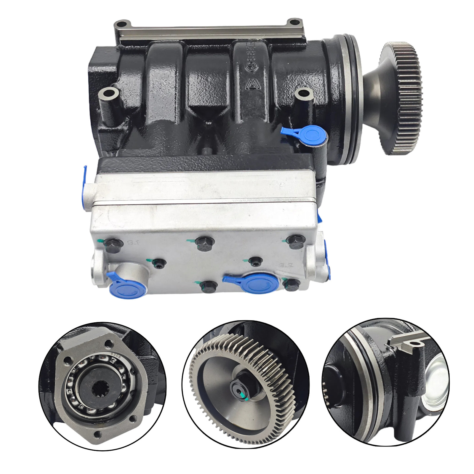Twin-cylinder Air Brake Compressor For P-accar 1977704PRX 2020644PEX 1805490 NEW