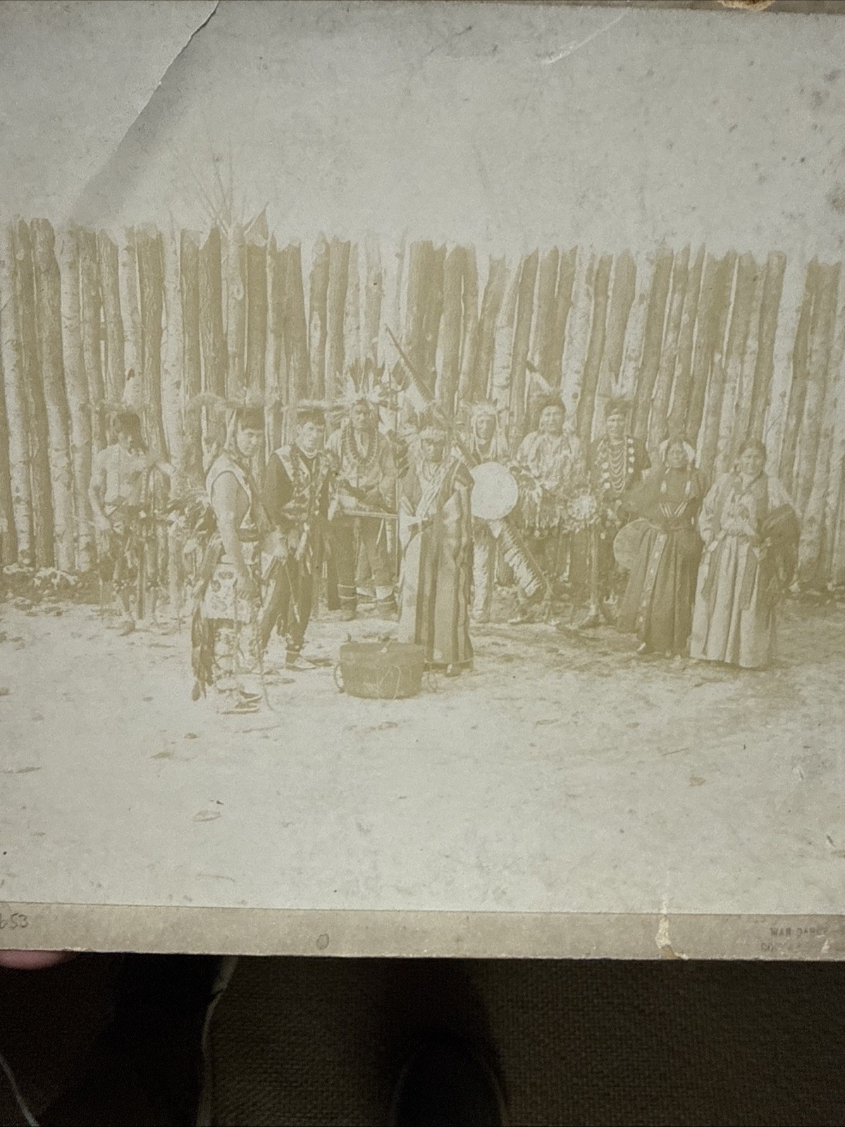 1886 Vintage Sioux War Dance Photo CDV Dress Outfit Native American Ceremony