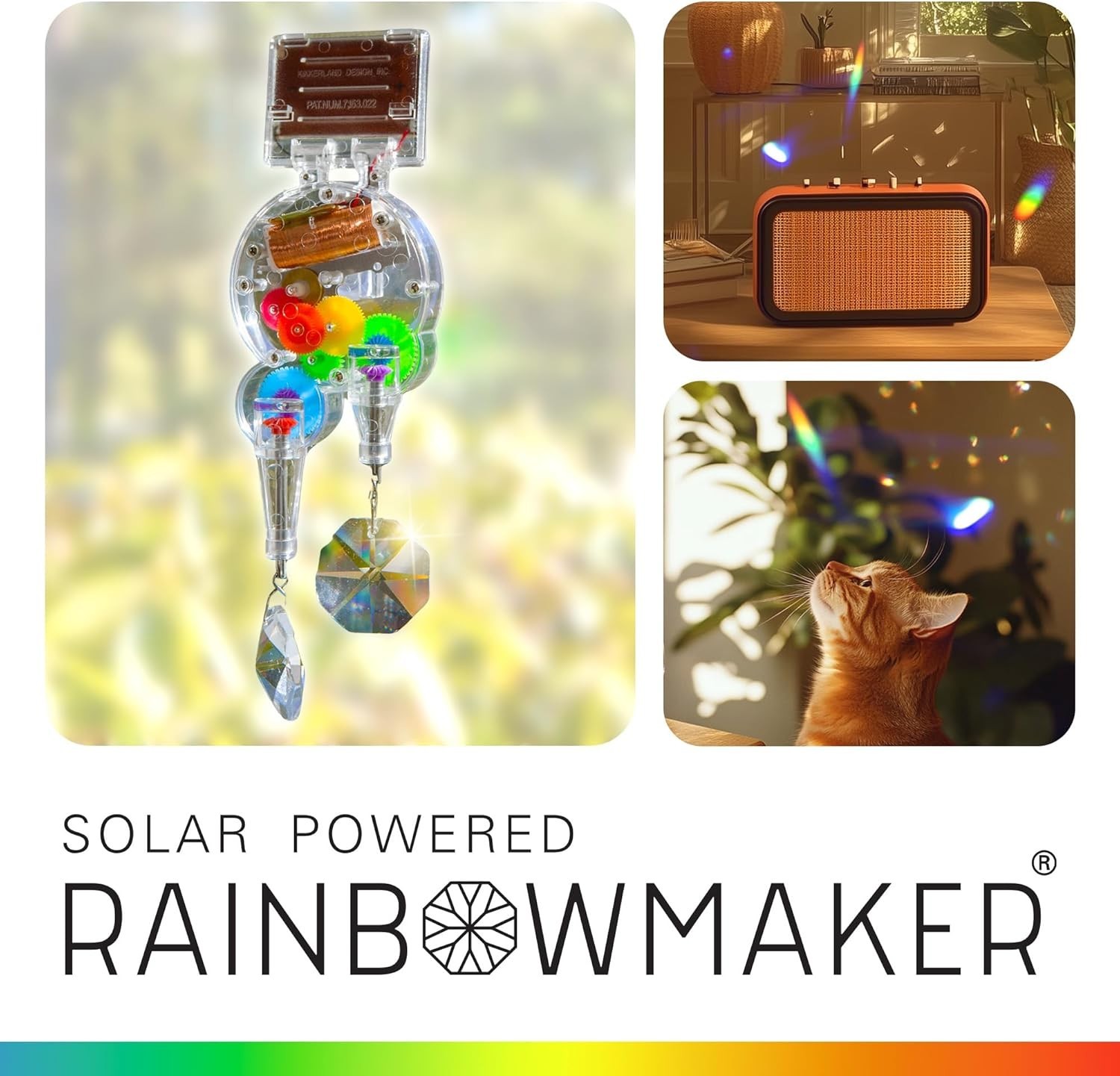 Solar Powered RainbowMaker - Double Crystals - New