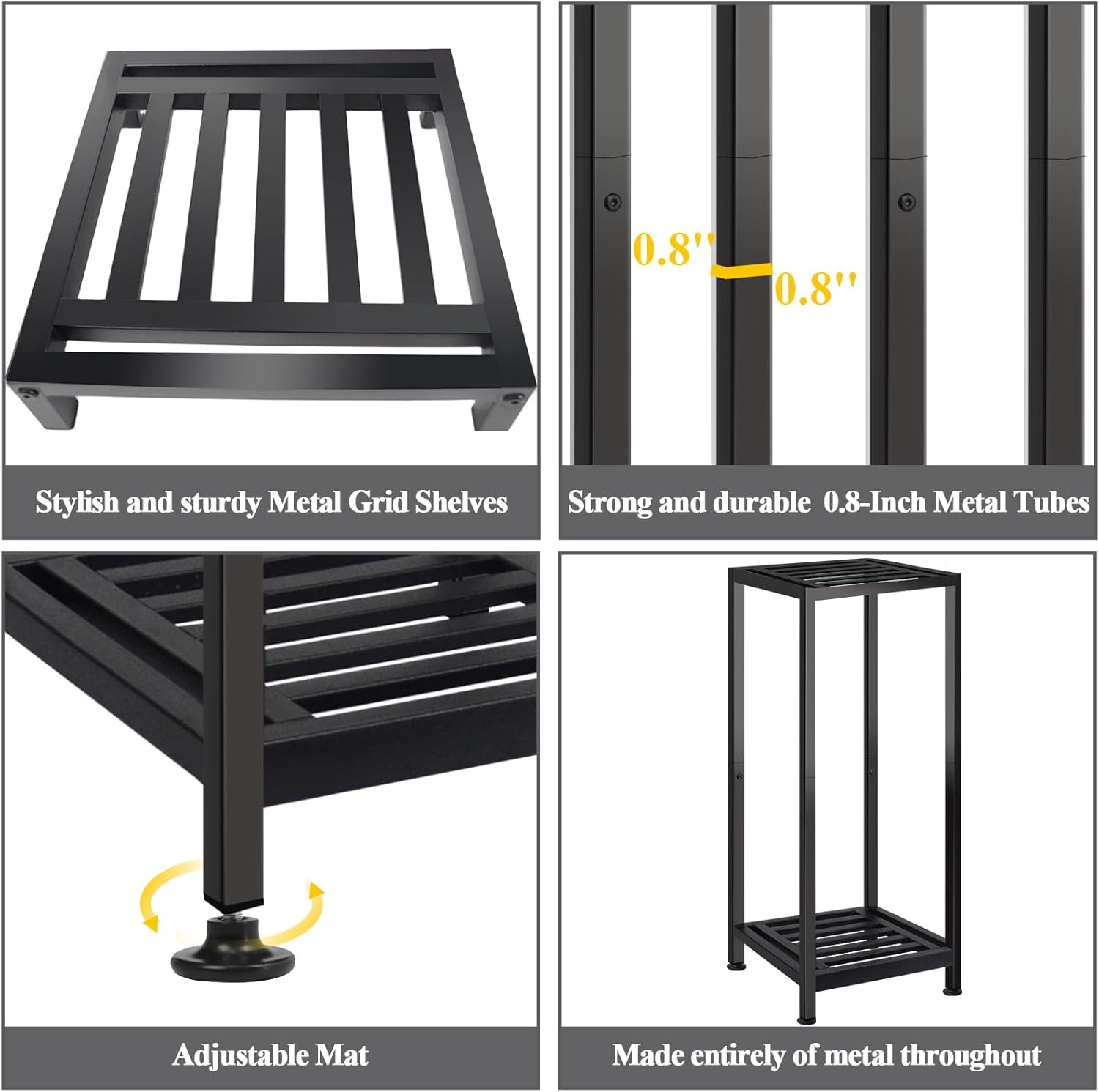 Plant Stand Indoor Outdoor Heavy Duty Wrought Iron Pedestal Stands Metal Plant S