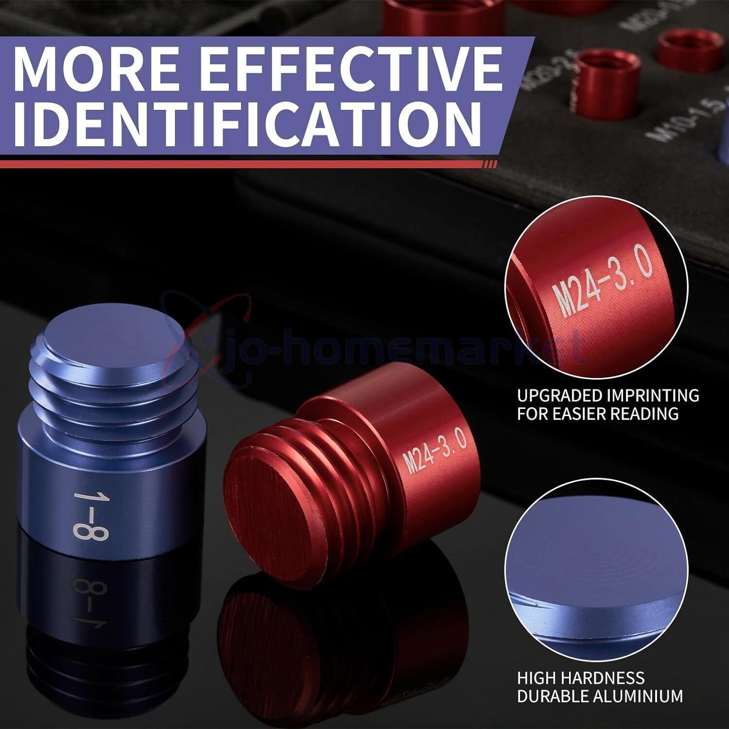 44pcs Inch & Metric Nut & Bolt Thread Checker Gauge Set