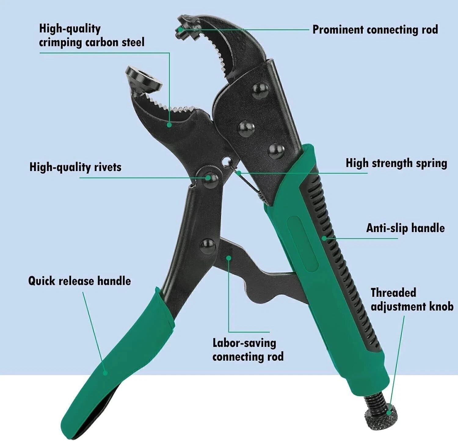 Heavy Duty Snap Fastener Tool Adjustable Snap Setter Tool Snap Installation US