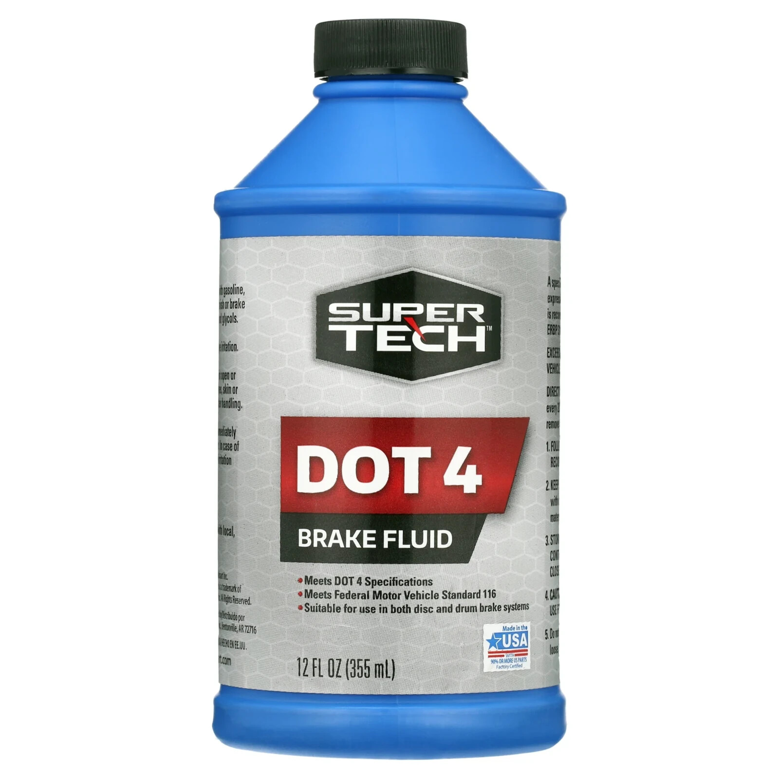 Super Tech Dot 4 Brake Fluid, 12 fl oz