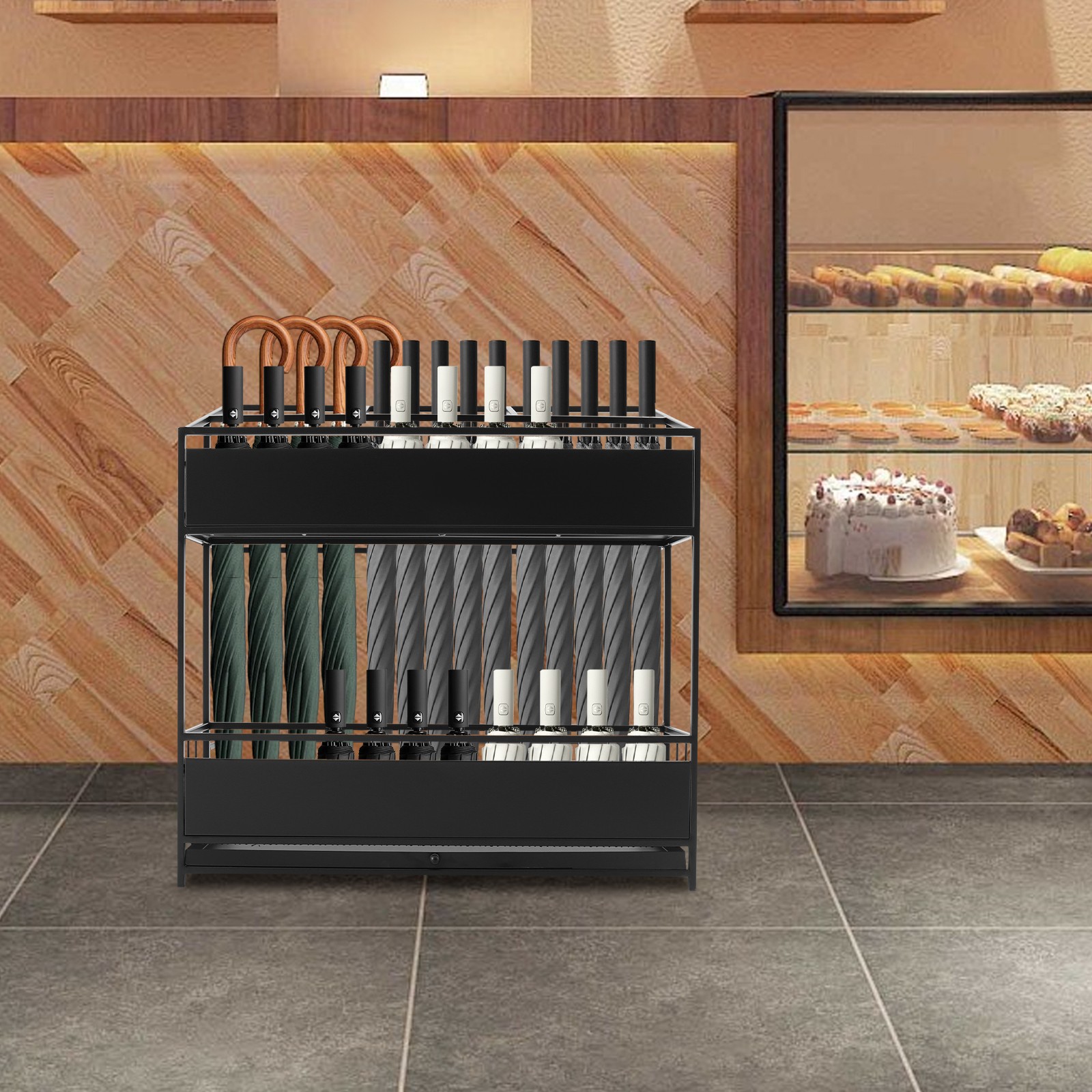 Umbrella Stand Rack, Commercial Metal Umbrella Holder, Entrance Umbrella Holder