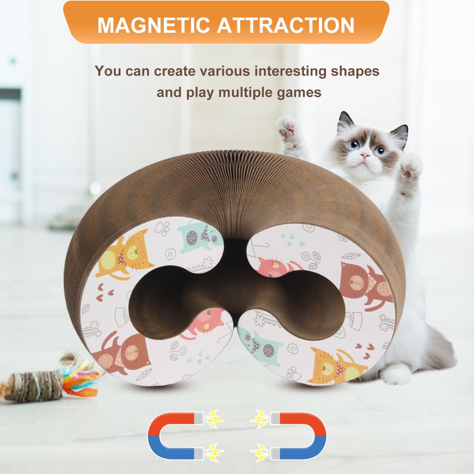 Juguetes rascadores para gatos, juguetes gatitos, almohadillas rascadoras cartón