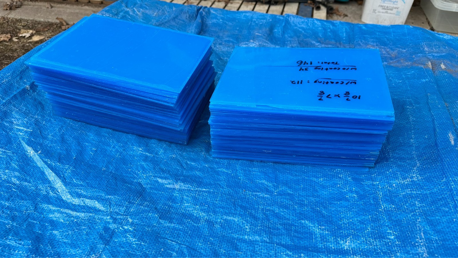 Lot of 102 New Sheets of 10-7/8" x 7-7/8" Acrylic Clear Plexiglass Plexi