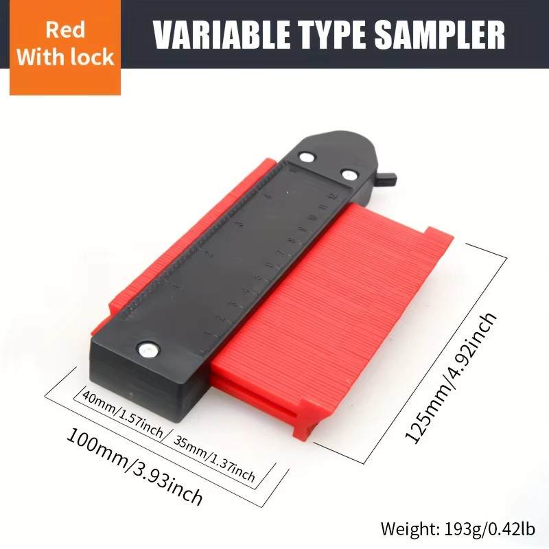 Shape Contour Gauge Duplicator Profile Measuring Angle Ruler Thickness Gauge Con