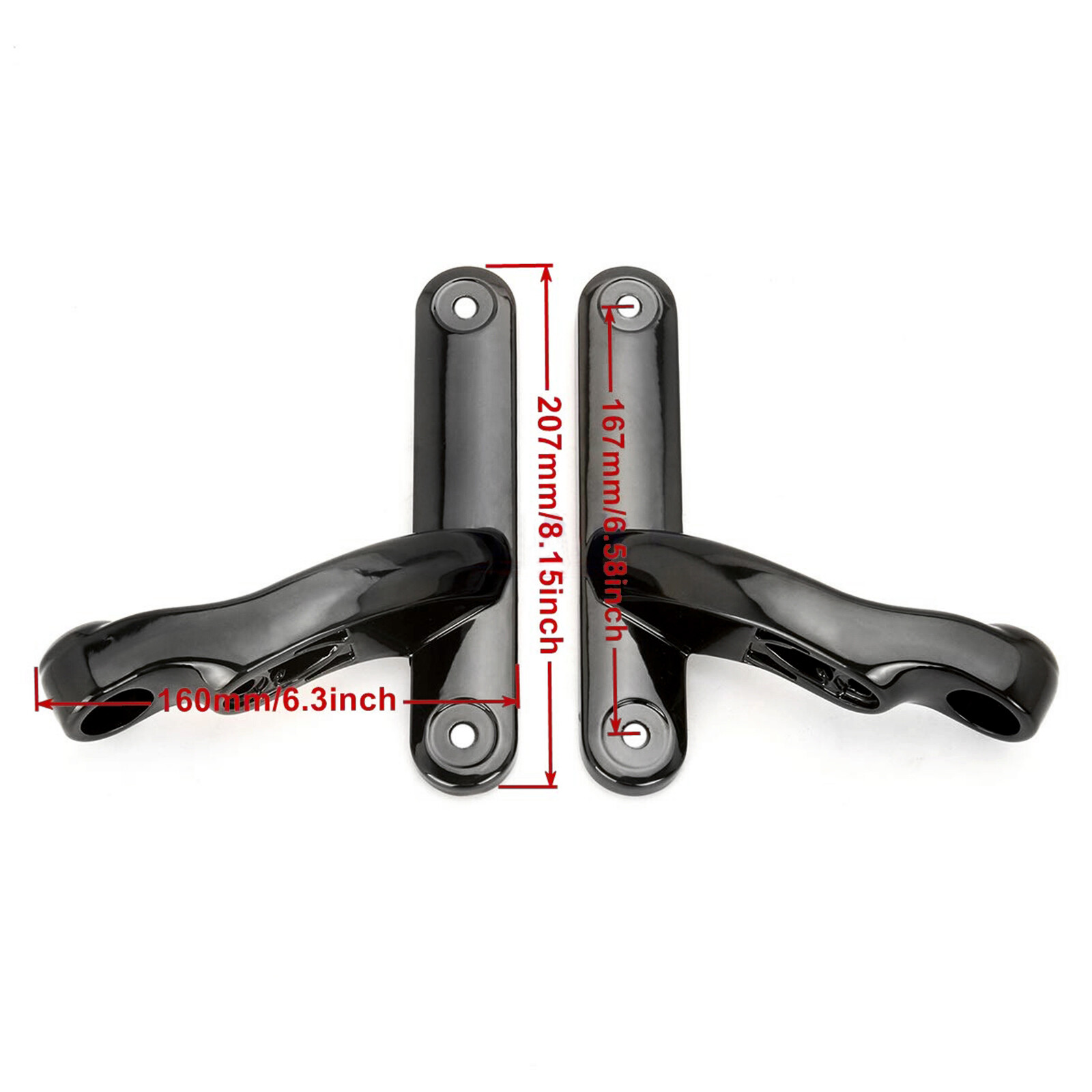 Auxiliary fog light housing outer bracket Black For harley Road King 1994-2023