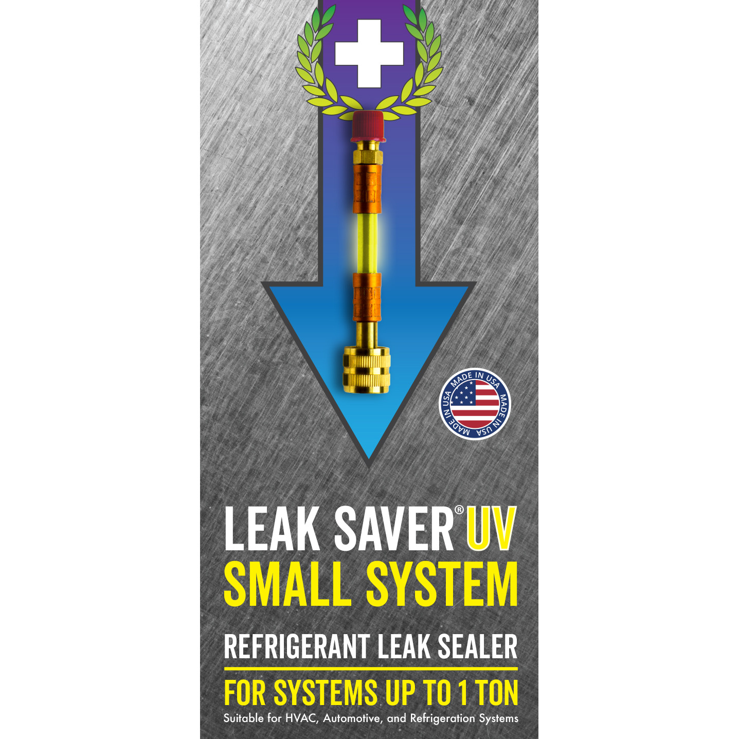 Leak Saver Direct Inject Refrigerant Leak Sealer UV Small System Up to 1 Ton