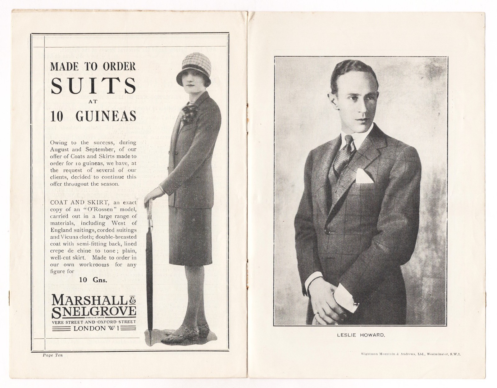 Tallulah Bankhead "HER CARDBOARD LOVER" Leslie Howard 1928 London Playbill