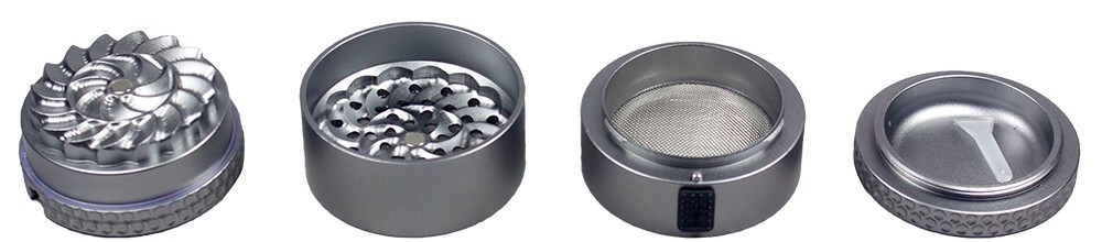 2.5'' 4 Parts Viking Axe Toothless Mortar Plus Pestle Grinder Black Color