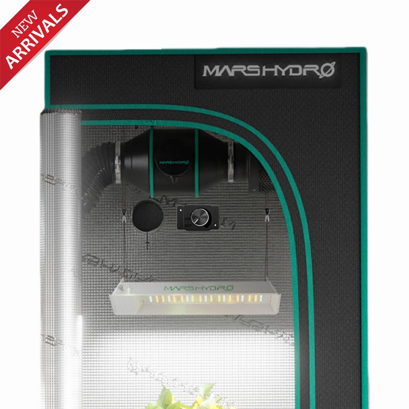 2026 Mars Hydro 48"X48"x80" Grow Tent+TS 600 100W LEDW/4" Fan Complete Grow Kit