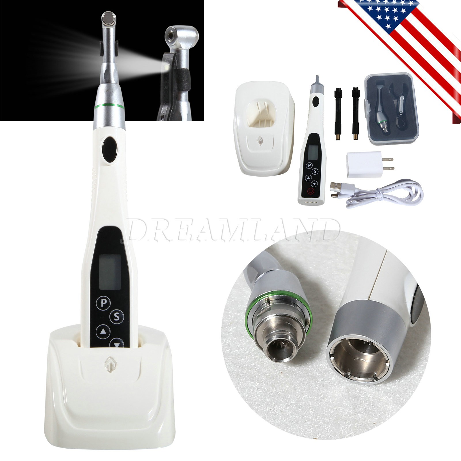 Dental Endodontic Endo Motor 16:1 Handpiece / Apex Locator Root Canal Finder