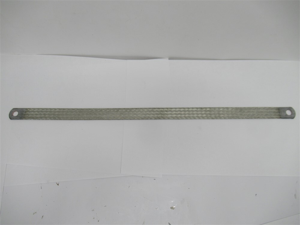Grounding Strap, 20-1/2" x 7/8", w/3/8" Holes, Tinned Copper