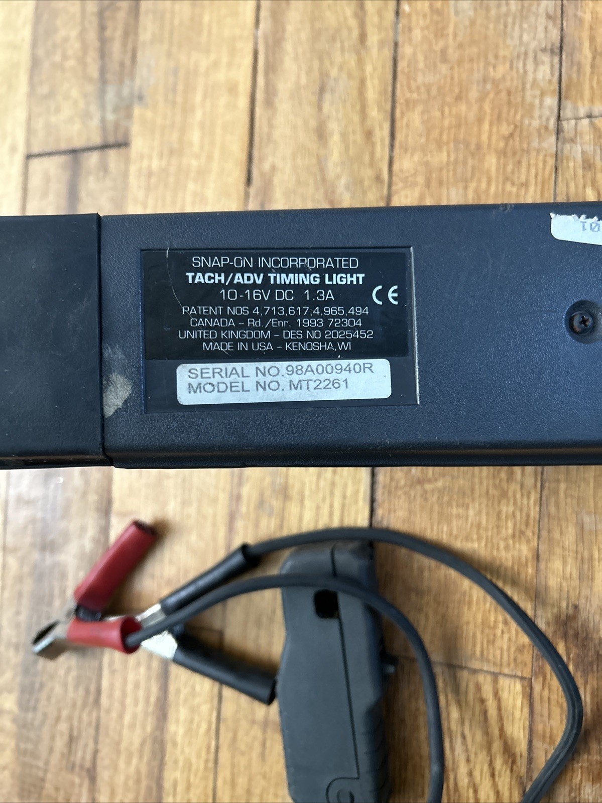 Snap-On Tools Incorporated TACH / ADV TIMING LIGHT model MT2261 10-16V DC 1.3A