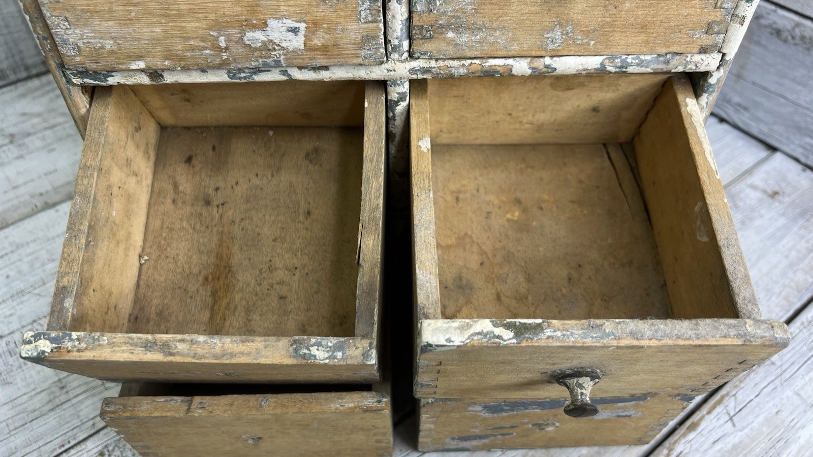 ANTIQUE VINTAGE WOODEN 8 DRAWER SPICE CABINET APOTHECARY CHEST HANDMADE AS IS 🤎