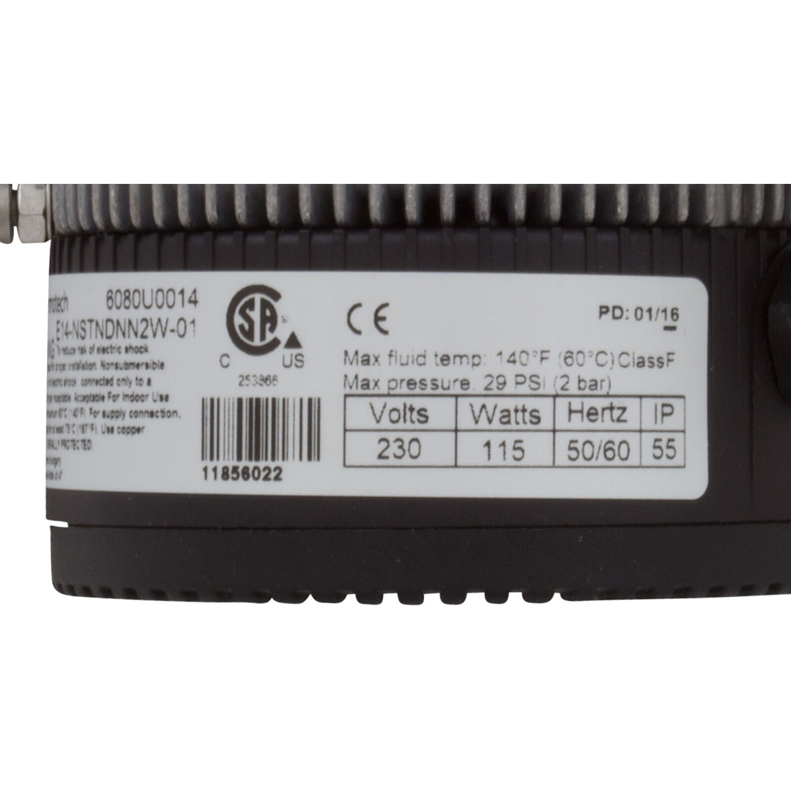 Pump, Circ, Laing E-14, 230v, 1-1/2"mbt, 4ft Amp Cord, OEM