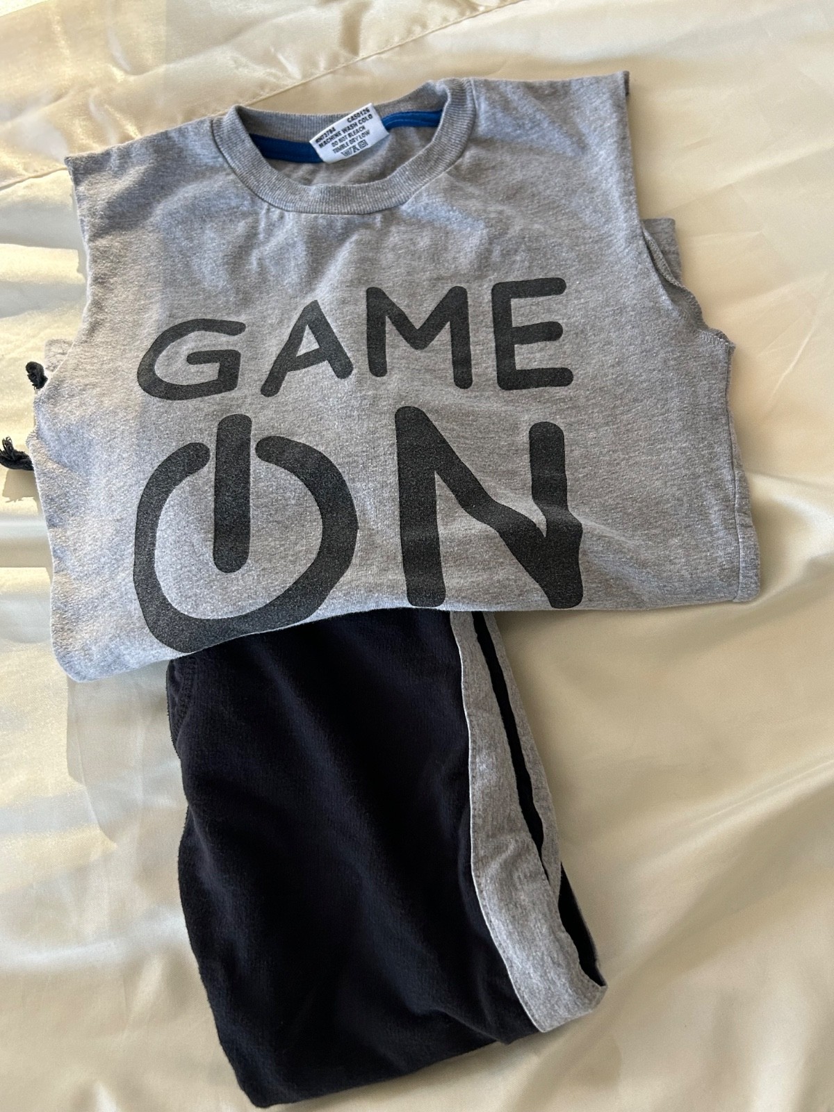 Mish Boys Tank Top Game On & Joggers Pants Outfit Gray Black Sz 5