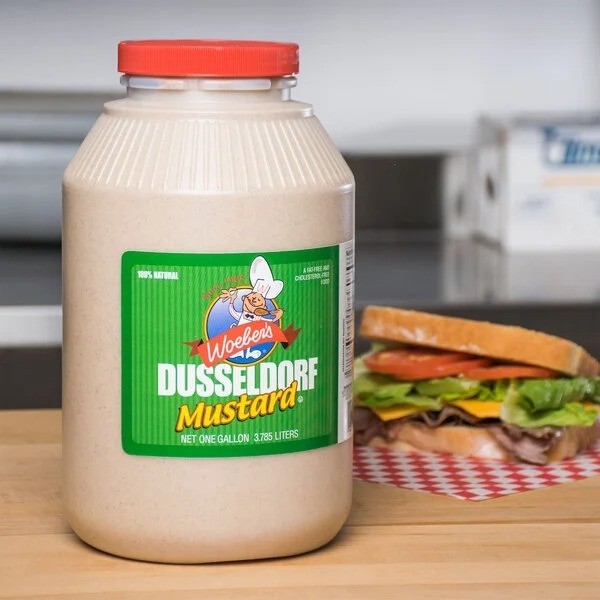 1 Gallon Dusseldorf Mustard 100% Natural Gluten Free Kosher Delicious 4-Pack