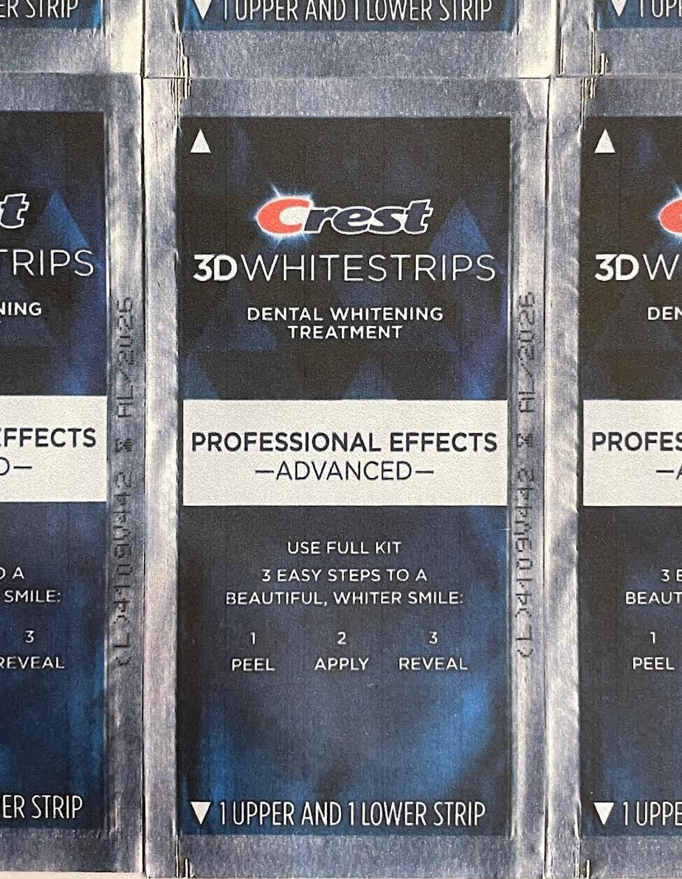 NEW CREST ADVANCED PROFESSIONAL EFFECTS Whitestrips 10 Pouches / 20 Strips 3D