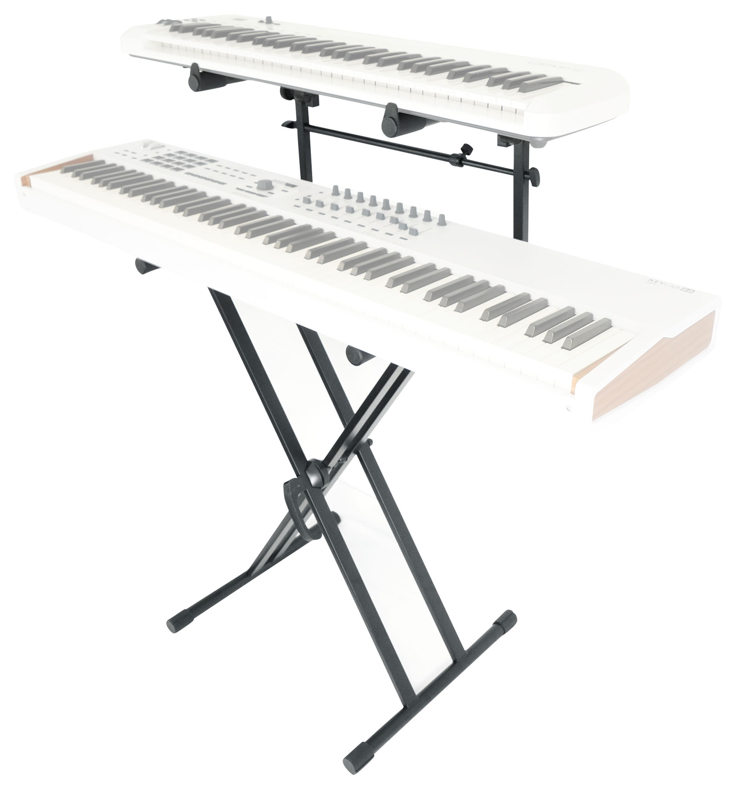 Rockville RKS42X X-Stand 2-Tier Keyboard Stand Fits Korg 2-Tierlogue 61