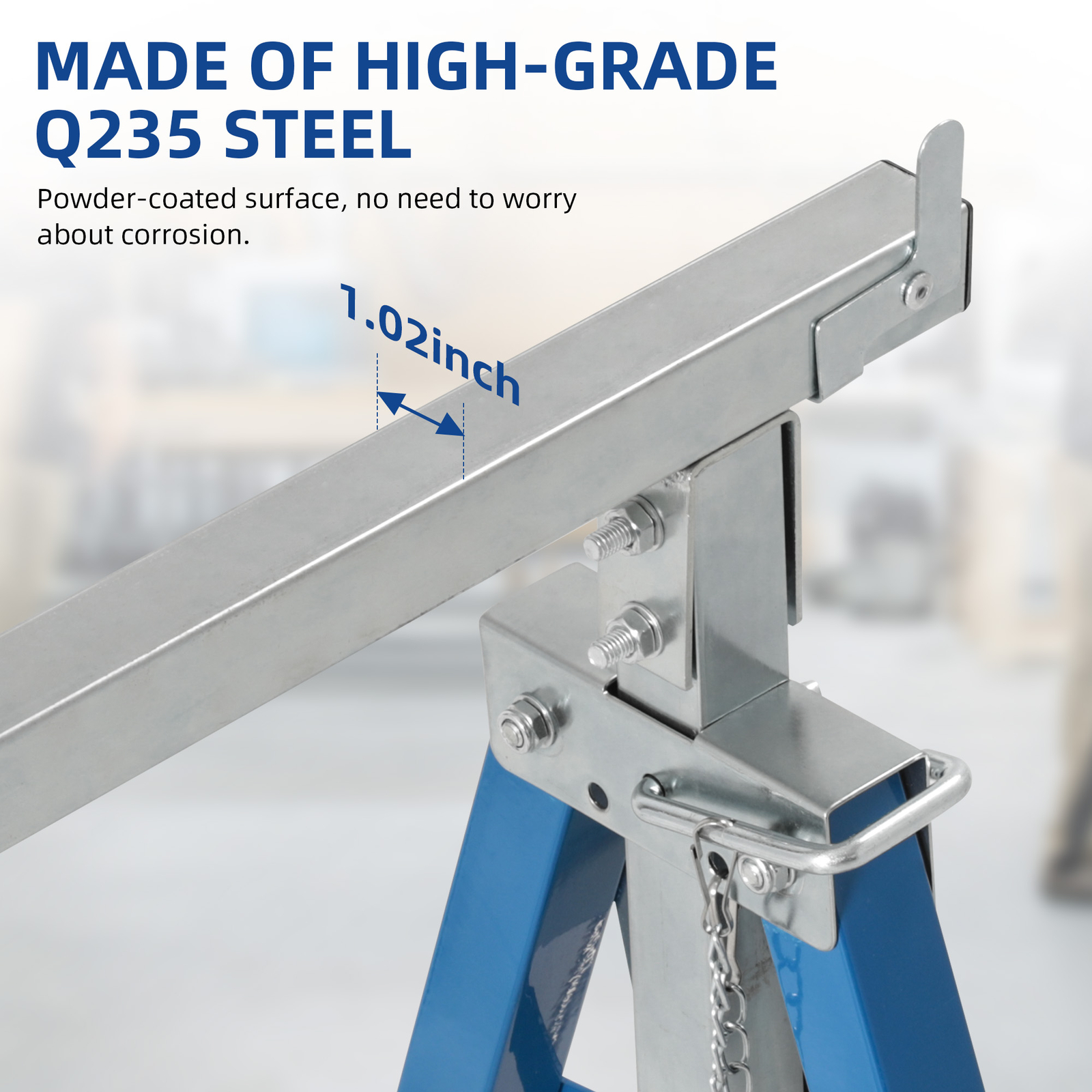 Durable Heavy Duty Saw Horses Folding Stand 882 LBS Capacity Adjustable Height
