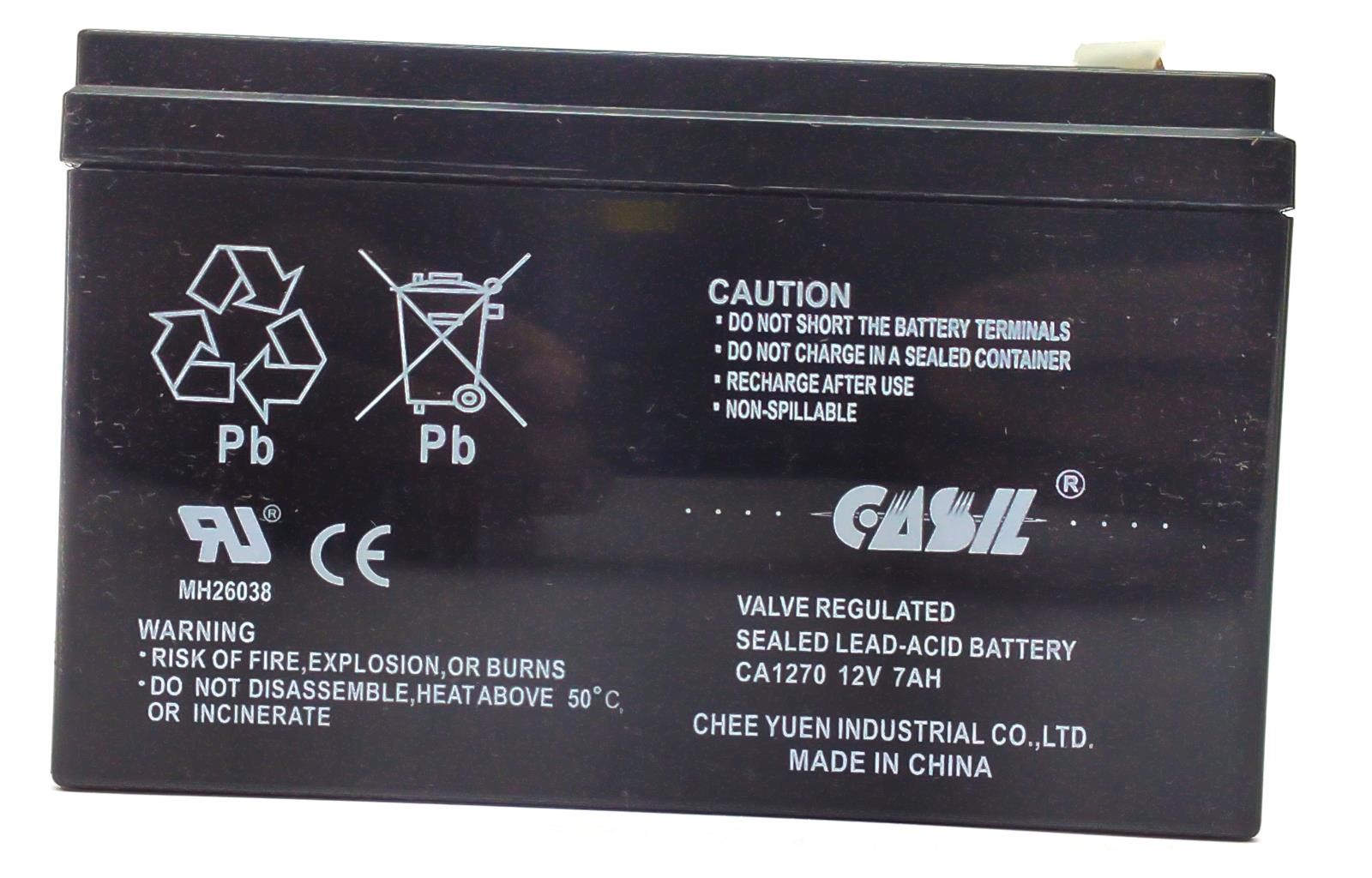 Casil CA1270 12V 7Ah SLA UPS Rechargeable Battery Non-Spillable KT-BATT-12