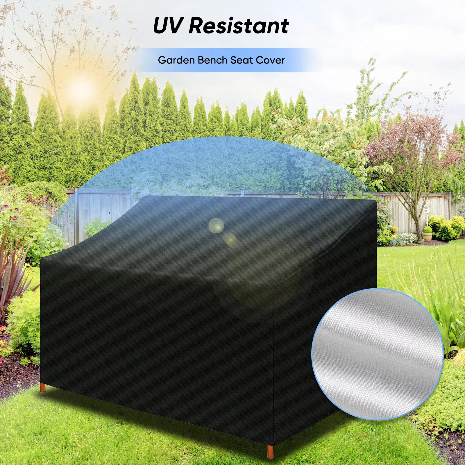 2 Seat light Duty Patio Bench Loveseat Cover Waterproof dustproof Outdoor cover