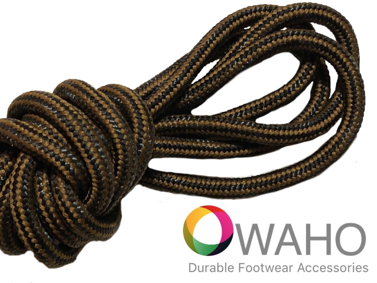 Heavy Duty Chestnut and Black Laces Made with Black Dupont™ Kevlar®