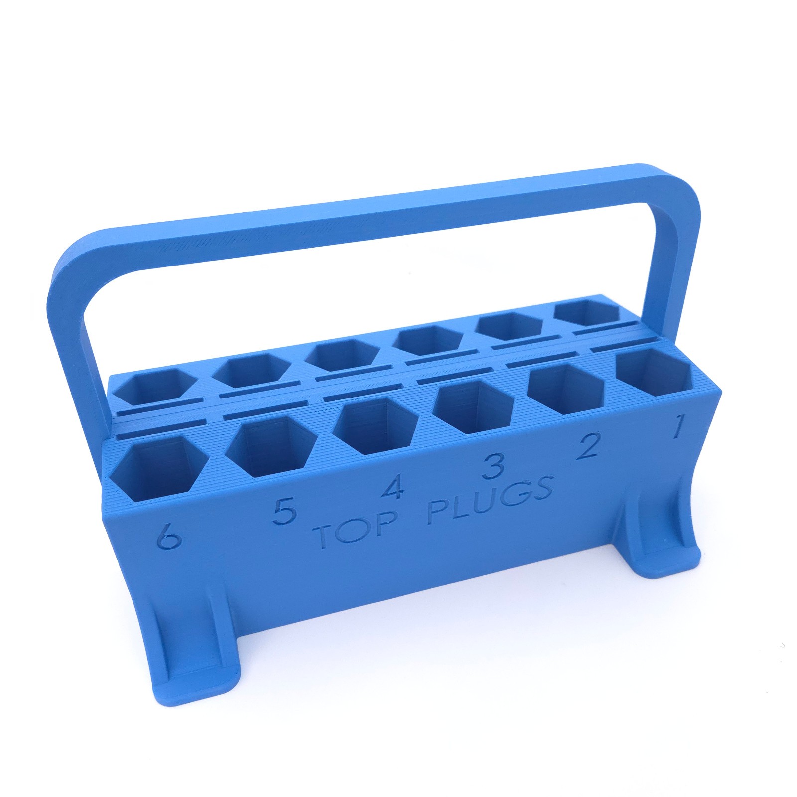 Aviation Spark Plug Tray - Plug Rack - Blue