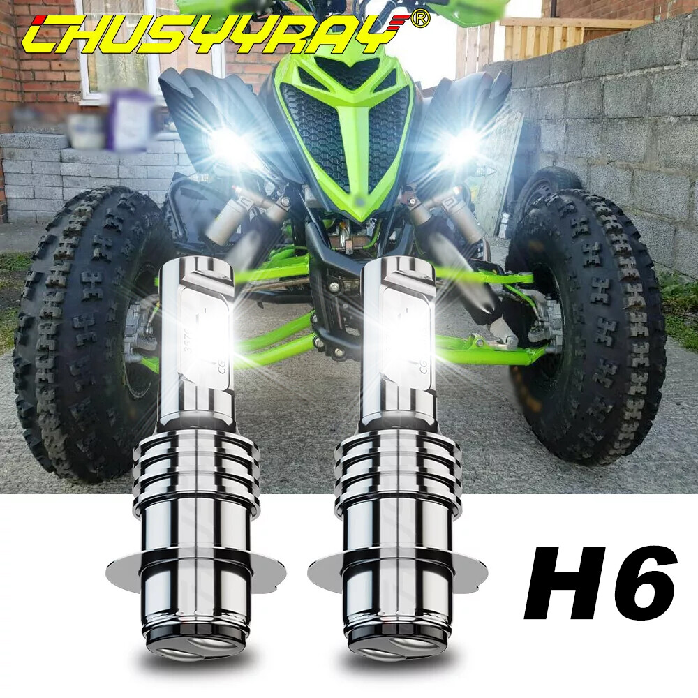 For Yamaha Raptor 350 660R 700 700R LED Headlight 2pcs Bulbs Kit YFM350R YFM660R