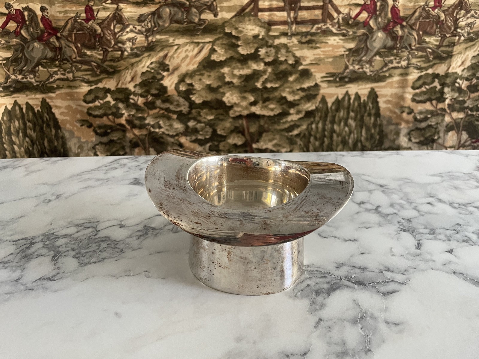 RARE RALPH LAUREN SILVERPLATE BALMORAL FINLEY TOP HAT NUT BOWL TRAY DECANTER