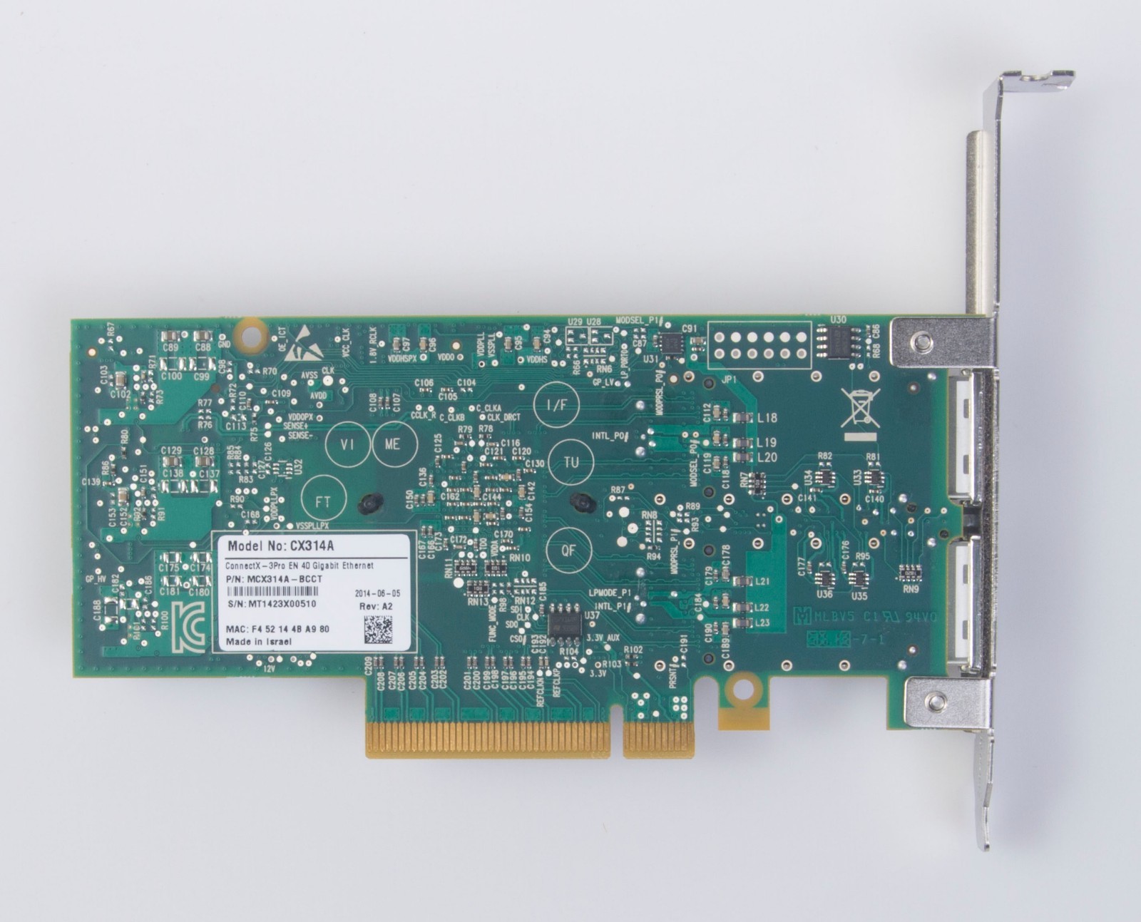 Mellanox MCX314A-BCCT 40Gb Ethernet 40GbE CX314A ConnectX-3 Pro QSFP PCIe UnRAID