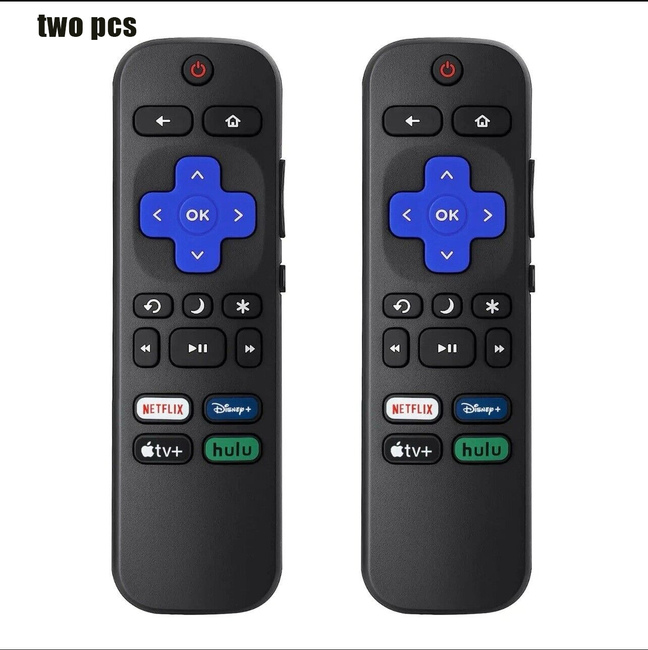 2pack Remote Control Replacement For All TCL Hisense Onn Roku TV