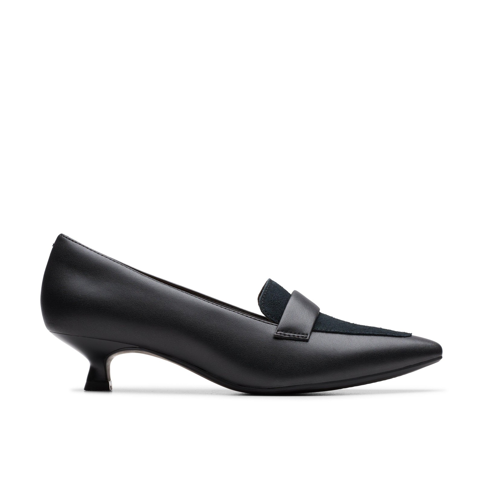 Clarks Womens Scarlyt Mabel Black Leather Dress  Shoes