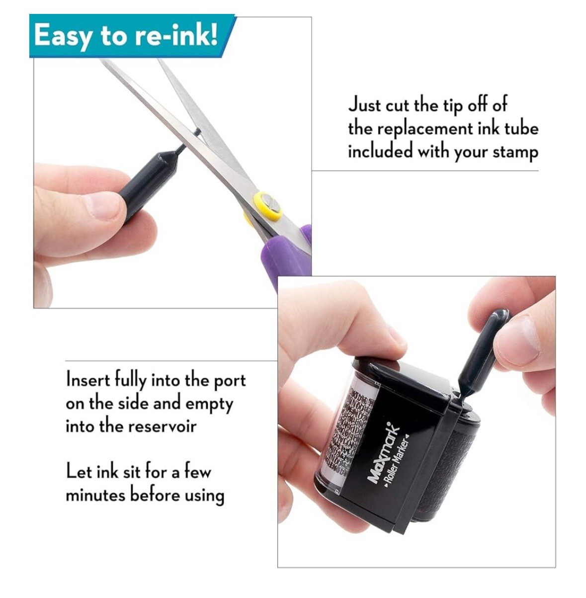 Identity Theft Protection Roller Stamp, Id Police Stamp Roller, 2 Pack Confident